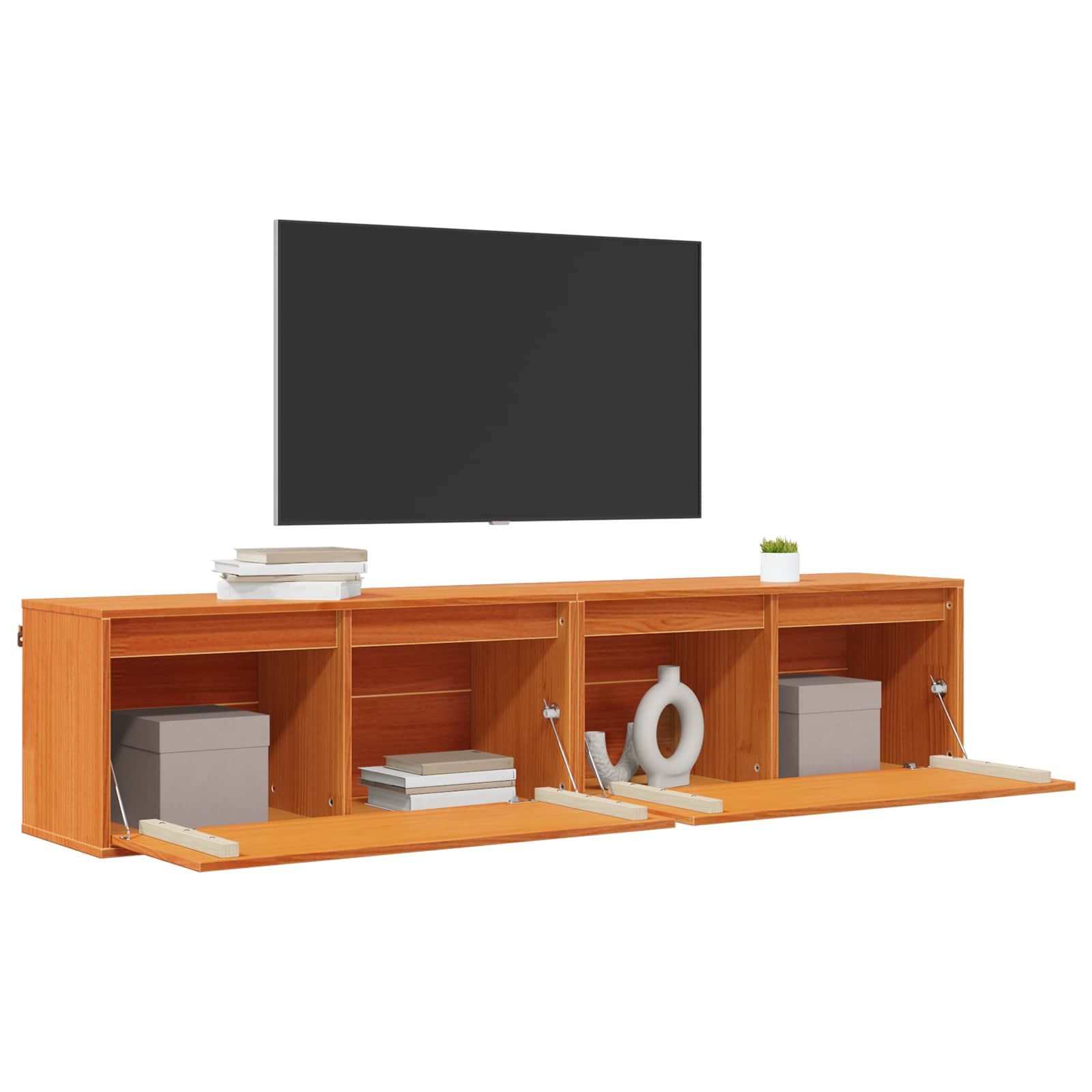 Wandschrank 80x30x35 cm Massivholz Kiefer
