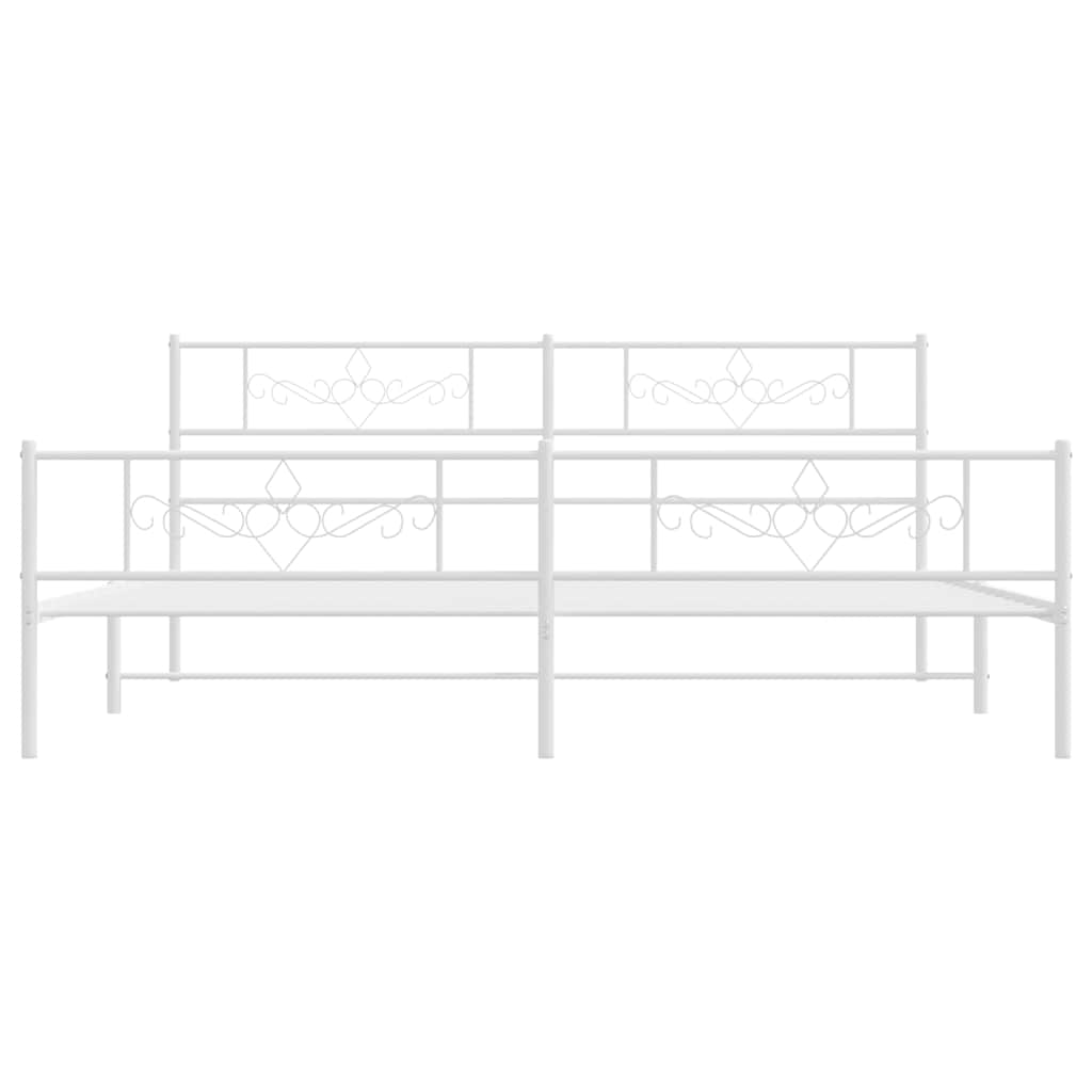 Bettgestell mit Kopfteil Metall Schwarz 100x190 cm