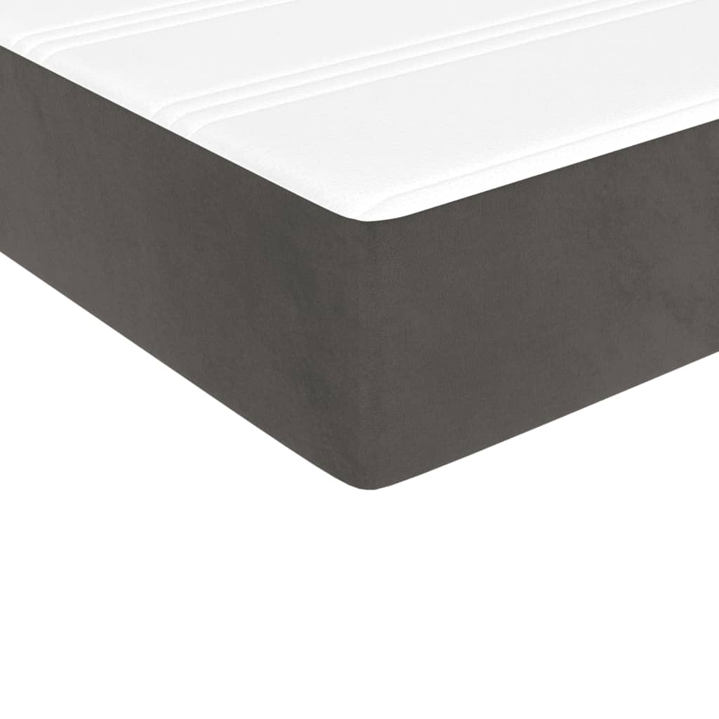 Taschenfederkernmatratze Mittel Hellgrau 100x203x20 cm Samt