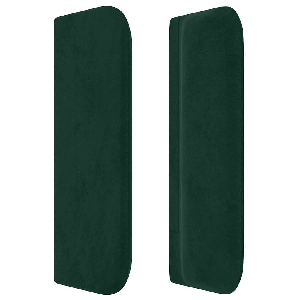 Kopfteil mit Ohren Dunkelblau 93x16x78/88 cm Samt