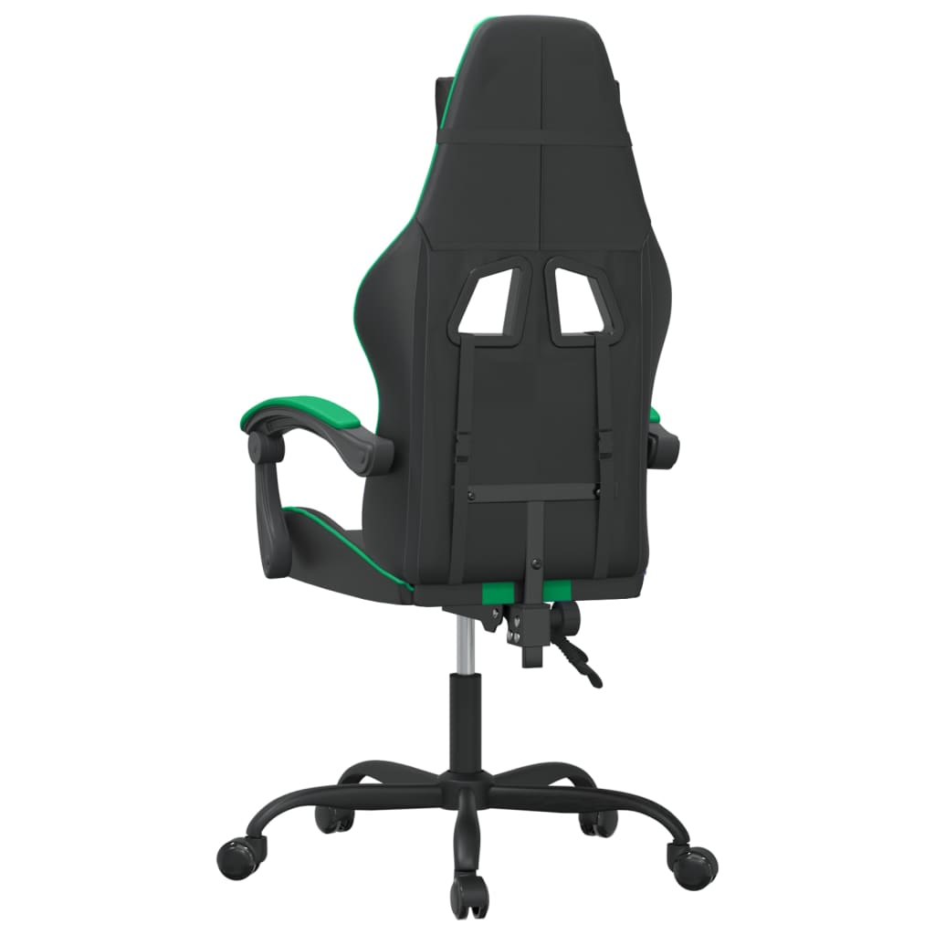 Gaming-Stuhl Drehbar Schwarz und Blau Kunstleder