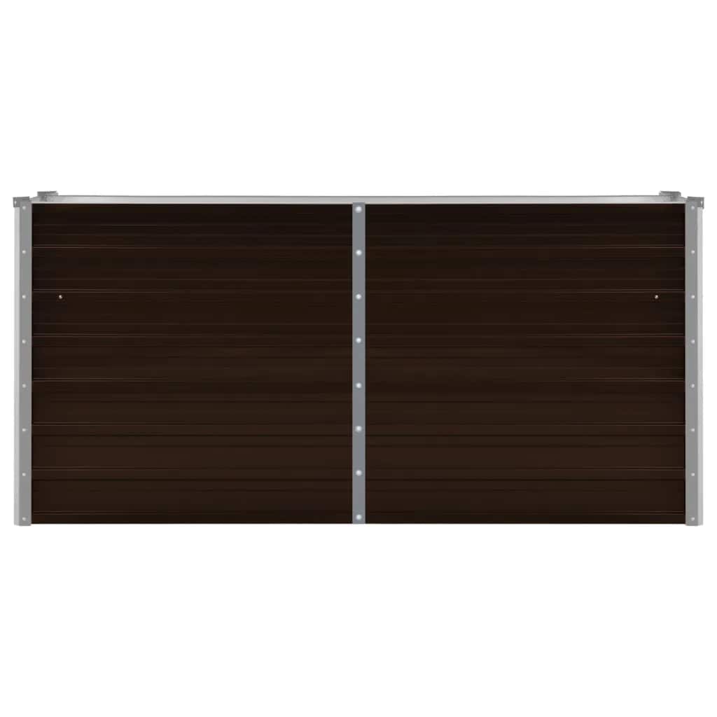 Hochbeet Braun 160 x 80 x 77 cm Verzinkter Stahl