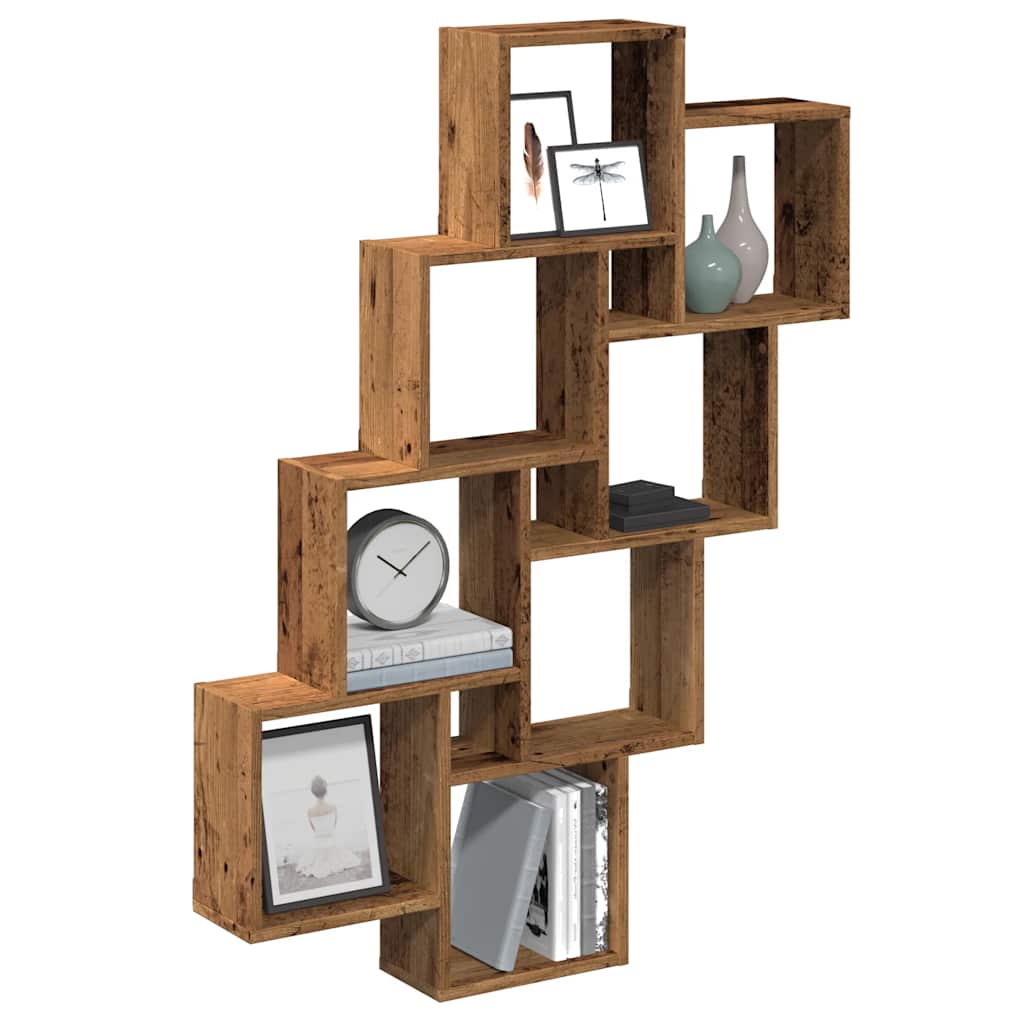 Würfelregal Weiß 90x15x119 cm Holzwerkstoff