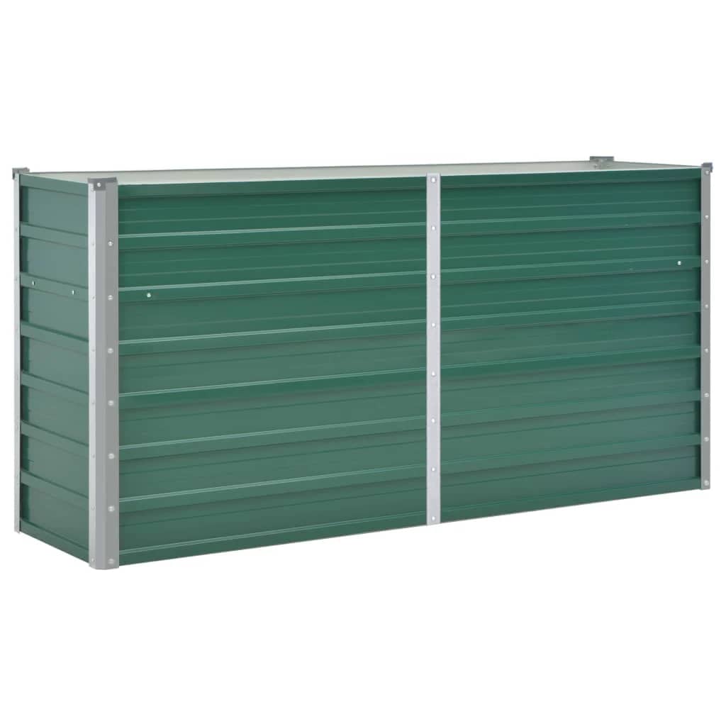 Garten-Hochbeet Verzinkter Stahl 240x80x77 cm Grün