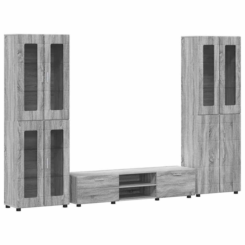 Highboard mit Regal FLORIN Weiß 60 x 35 x 182 cm Holzwerkstoff