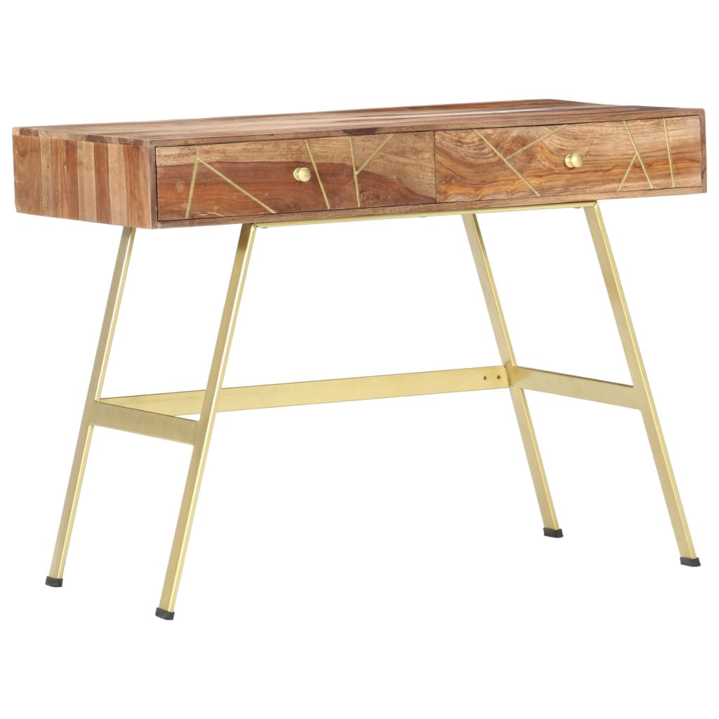 Schreibtisch mit Schubladen 100x55x75 cm Massivholz Mango
