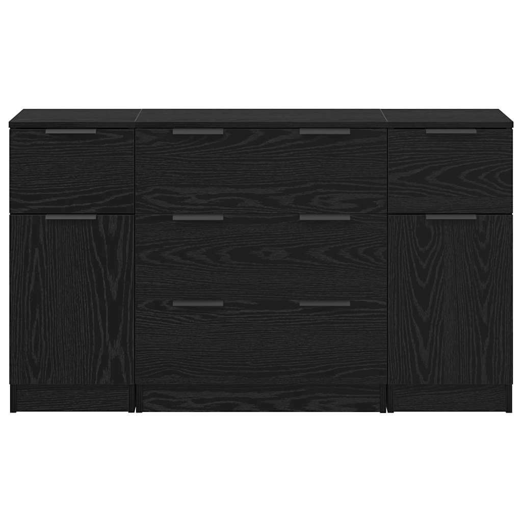 3-tlg. Sideboard-Set Weiß Holzwerkstoff