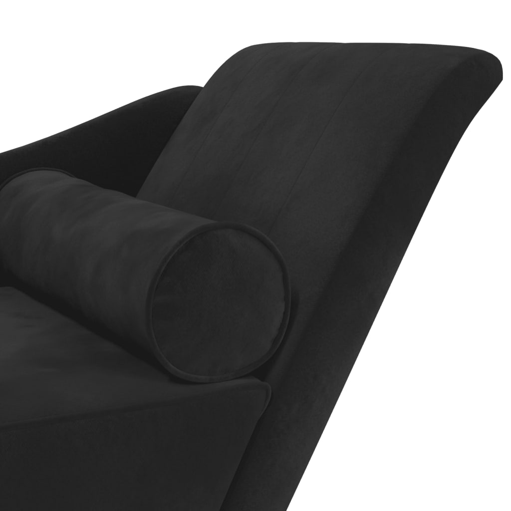 Chaiselongue mit Kissen Rosa Samt