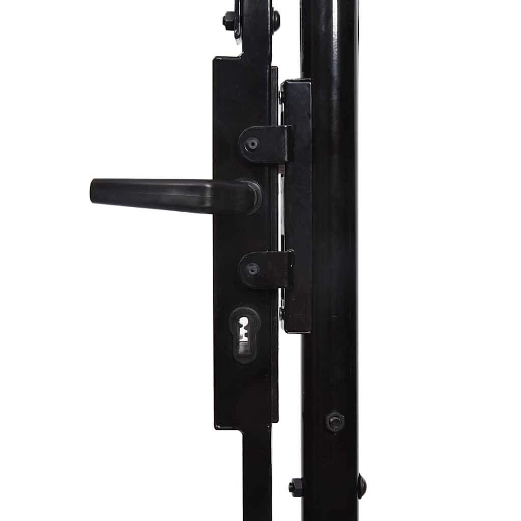 Gartentor Woerden Stahl 1x4 m Schwarz