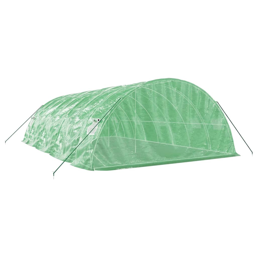 Gewächshaus mit Stahlrahmen Weiß 40 m² 8x5x2,3 m