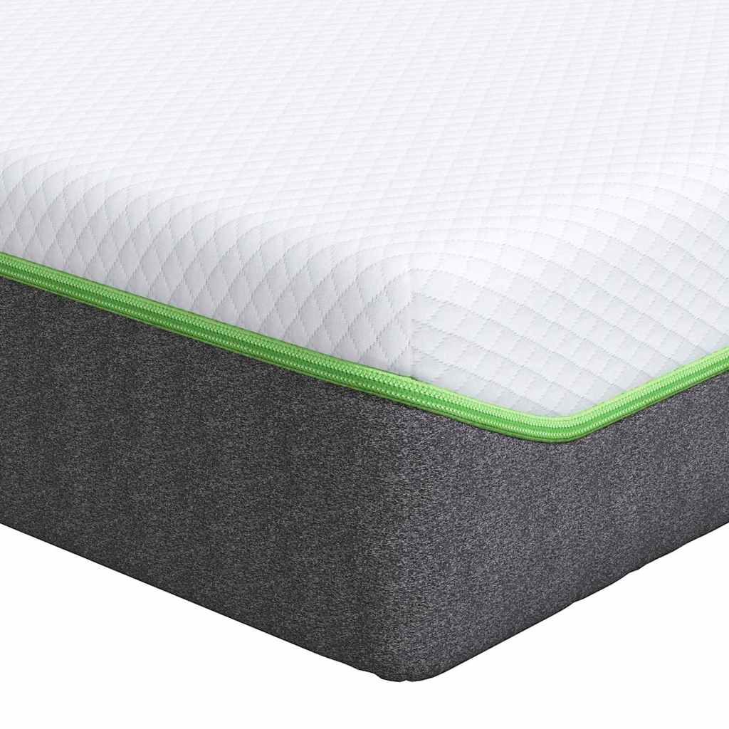 Matratze Weiß und Grau 80 x 160 cm Jacquard-Stoff