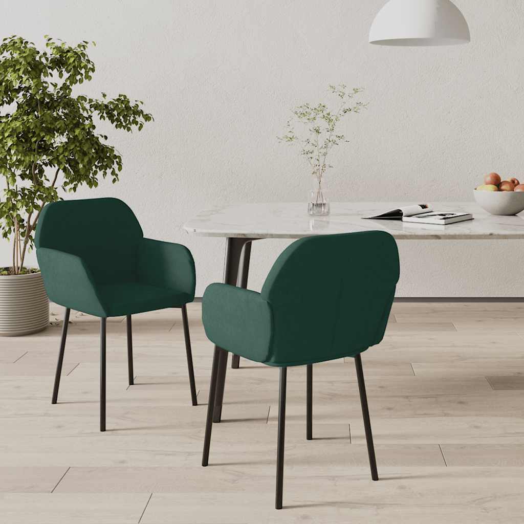 Esszimmerstühle 2 Stk. Blau Samt