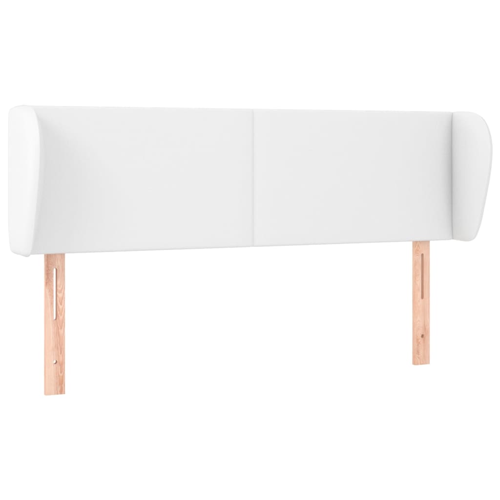 Kopfteil mit Ohren Creme 83x23x78/88 cm Kunstleder