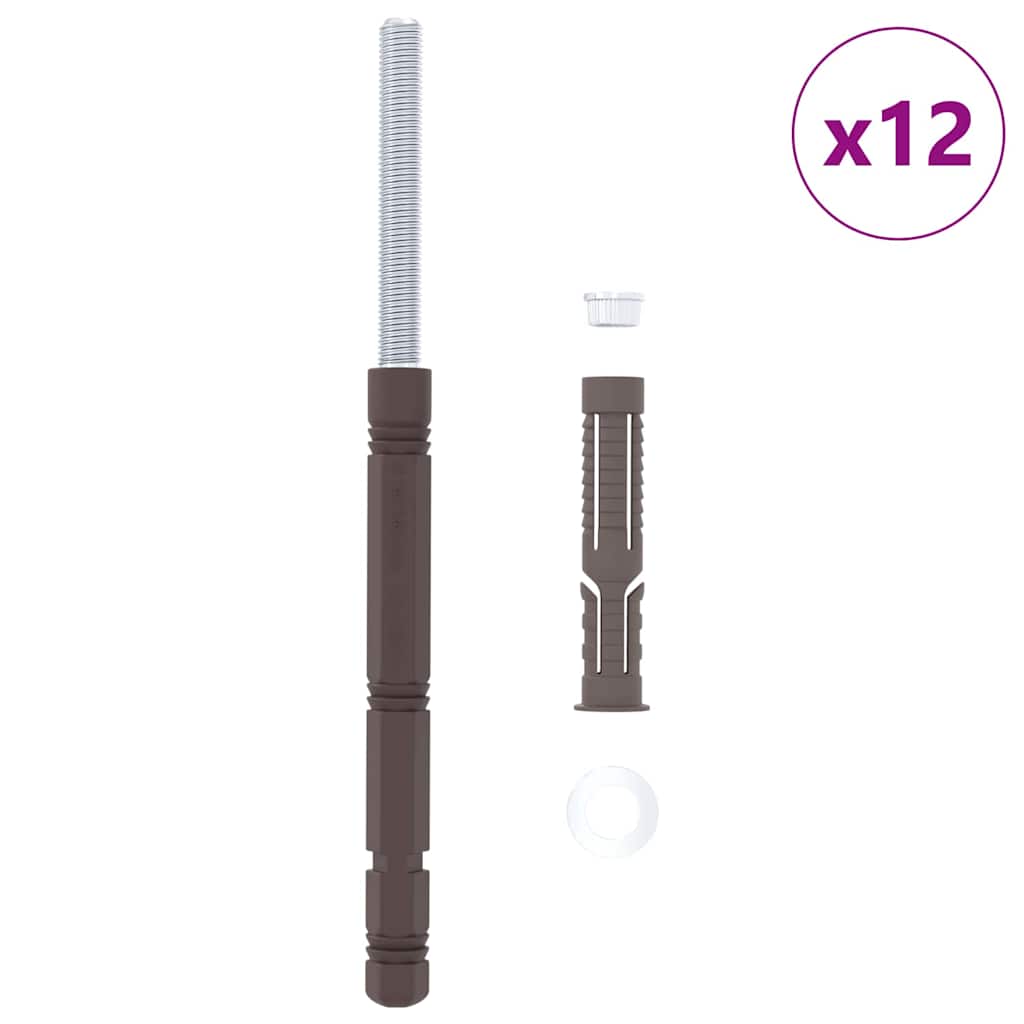 Schwebende Regalträger 12 pcs Beige Ø10 x 170 mm Stahl