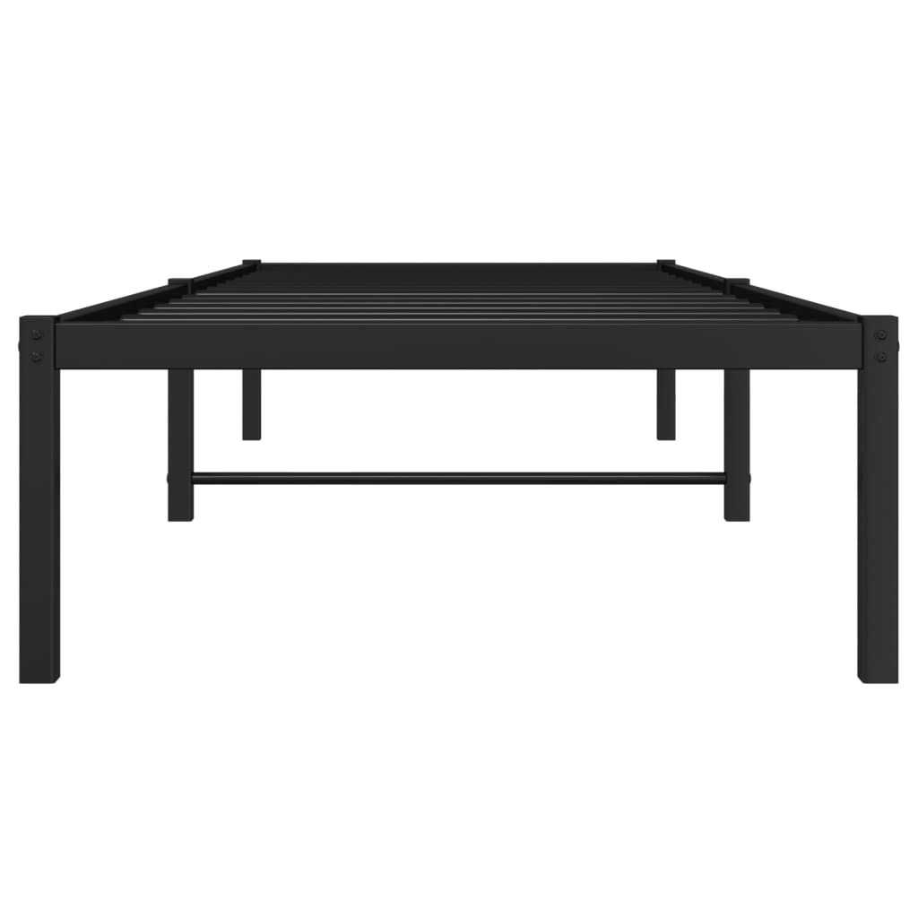 Bettgestell Metall Schwarz 75x190 cm