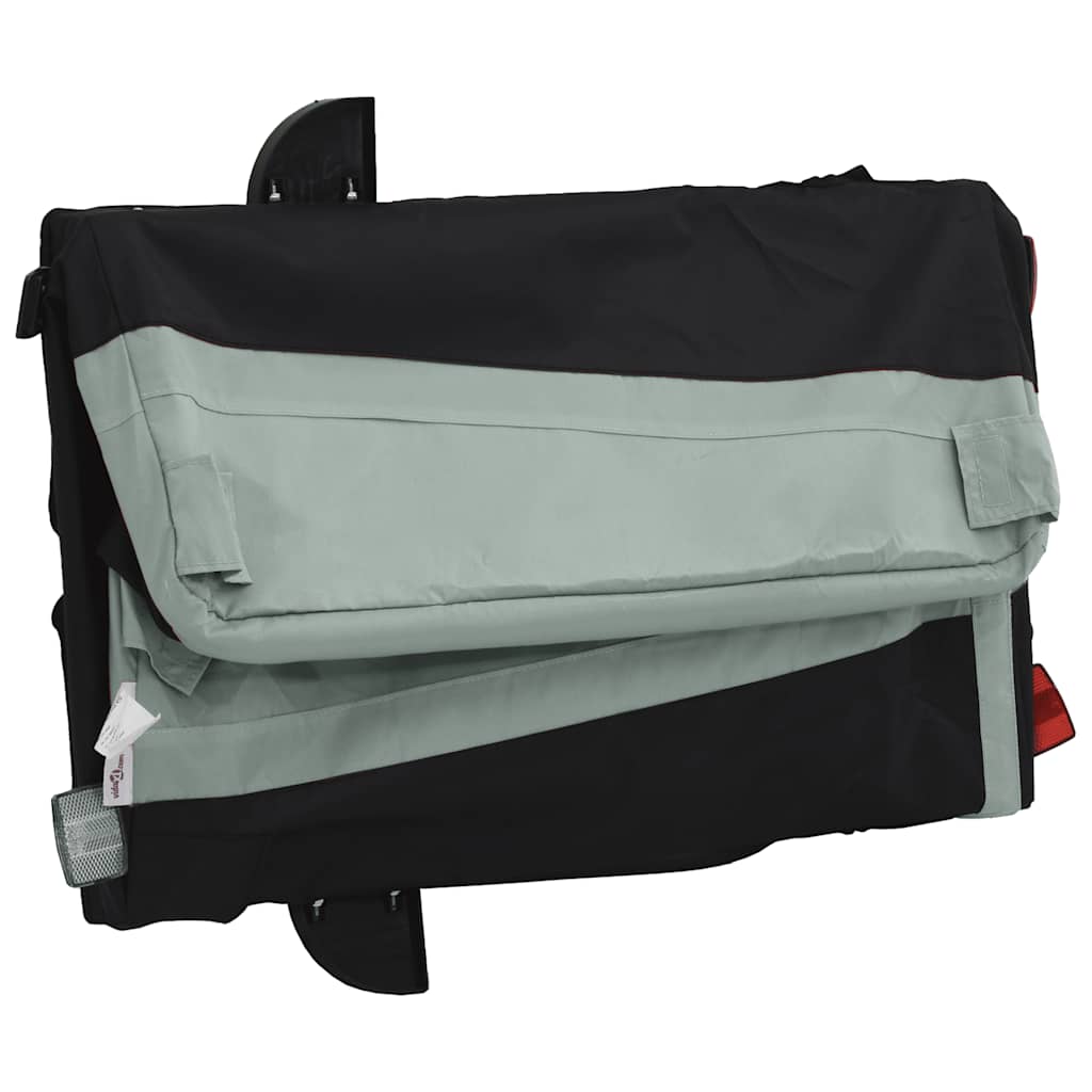 Fahrradanhänger Schwarz und Rot 30 kg Eisen