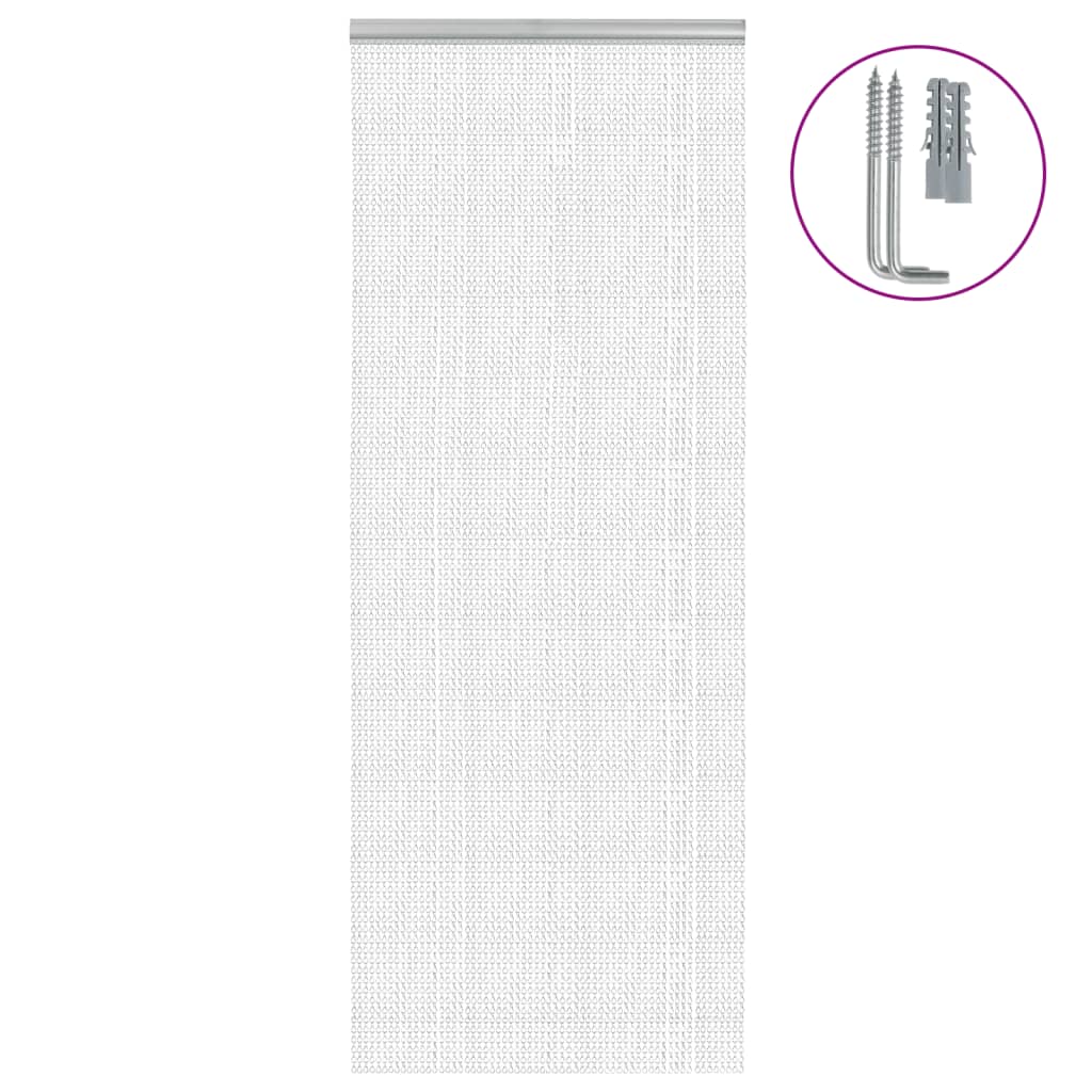 Türvorhang aus Ketten 56x186 cm Aluminium