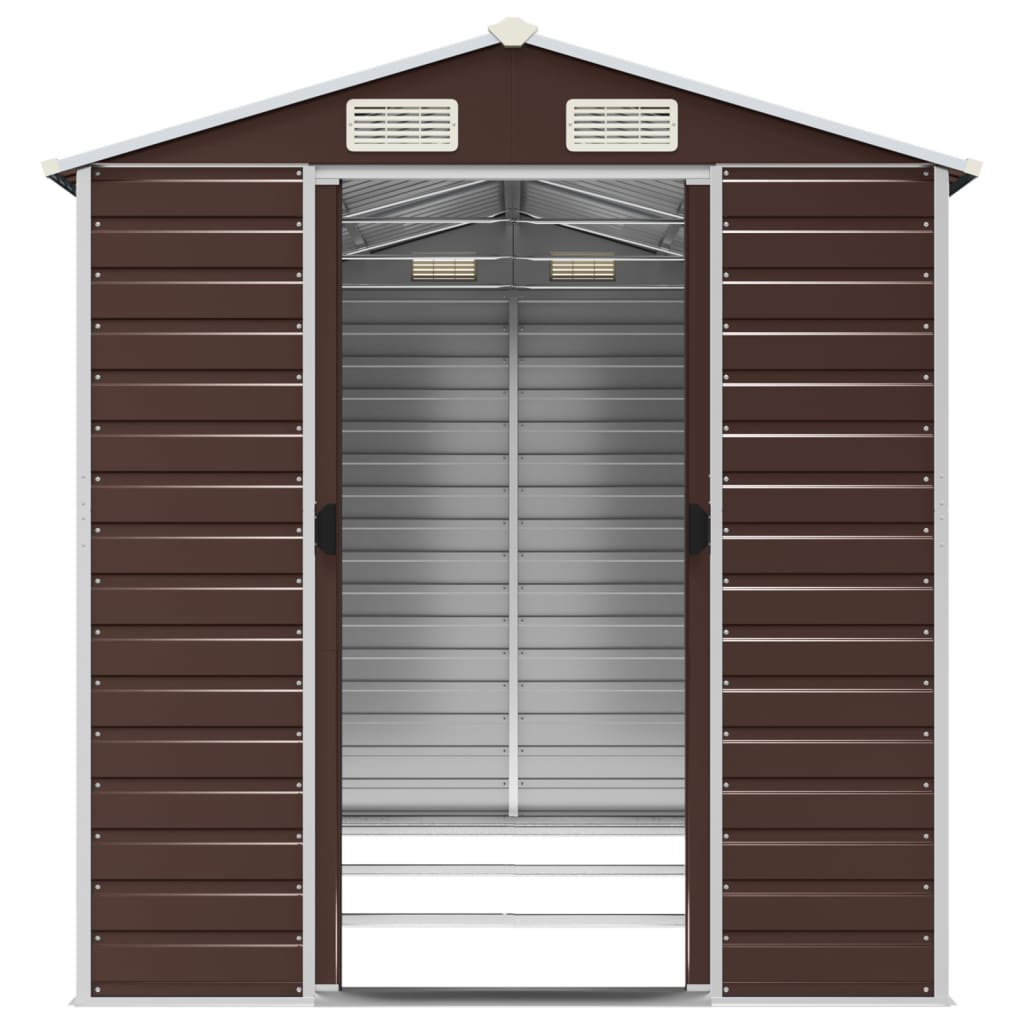 Gerätehaus Grün 191x130x198 cm Verzinkter Stahl