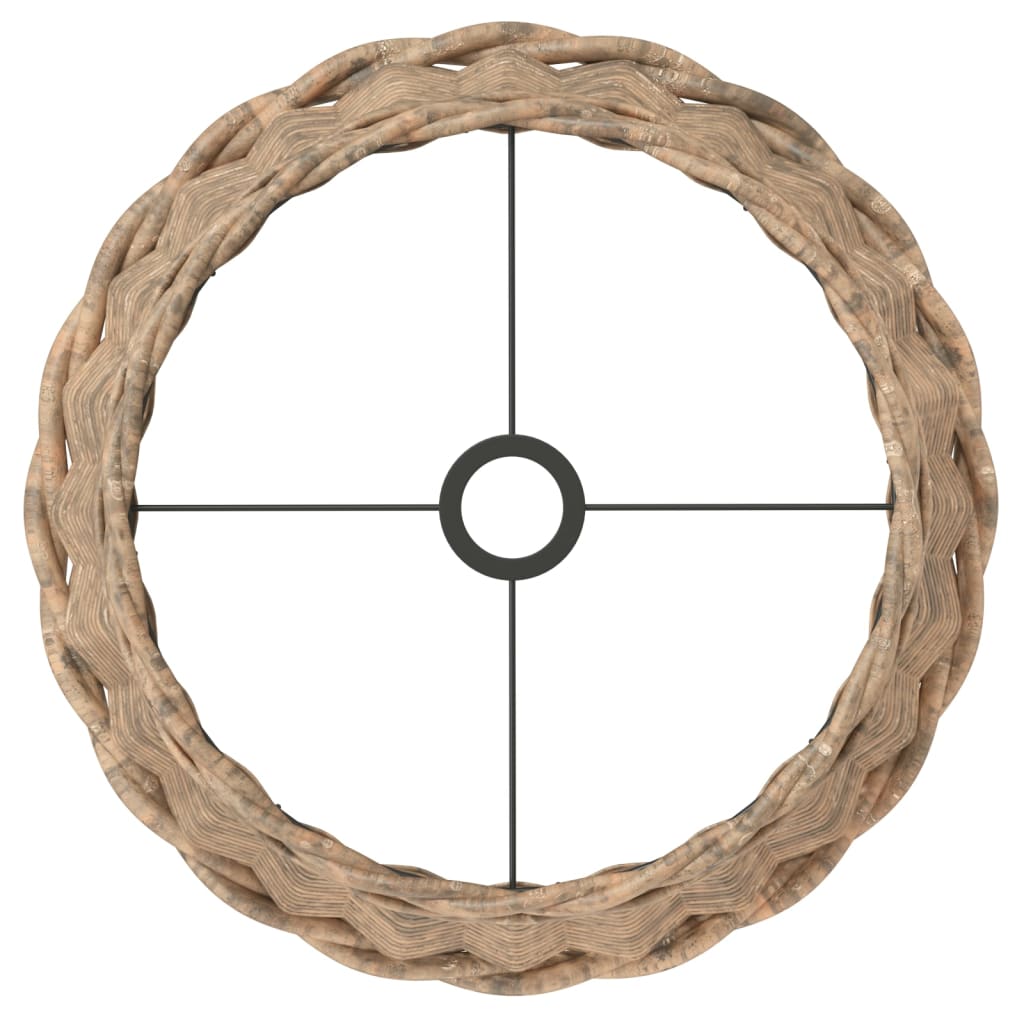 Lampenschirm Weiß Ø15x12 cm Korbweide
