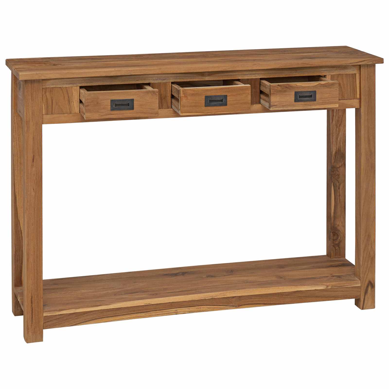 Konsolentisch Natur 90 x 30 x 80 cm Massivholz Teak