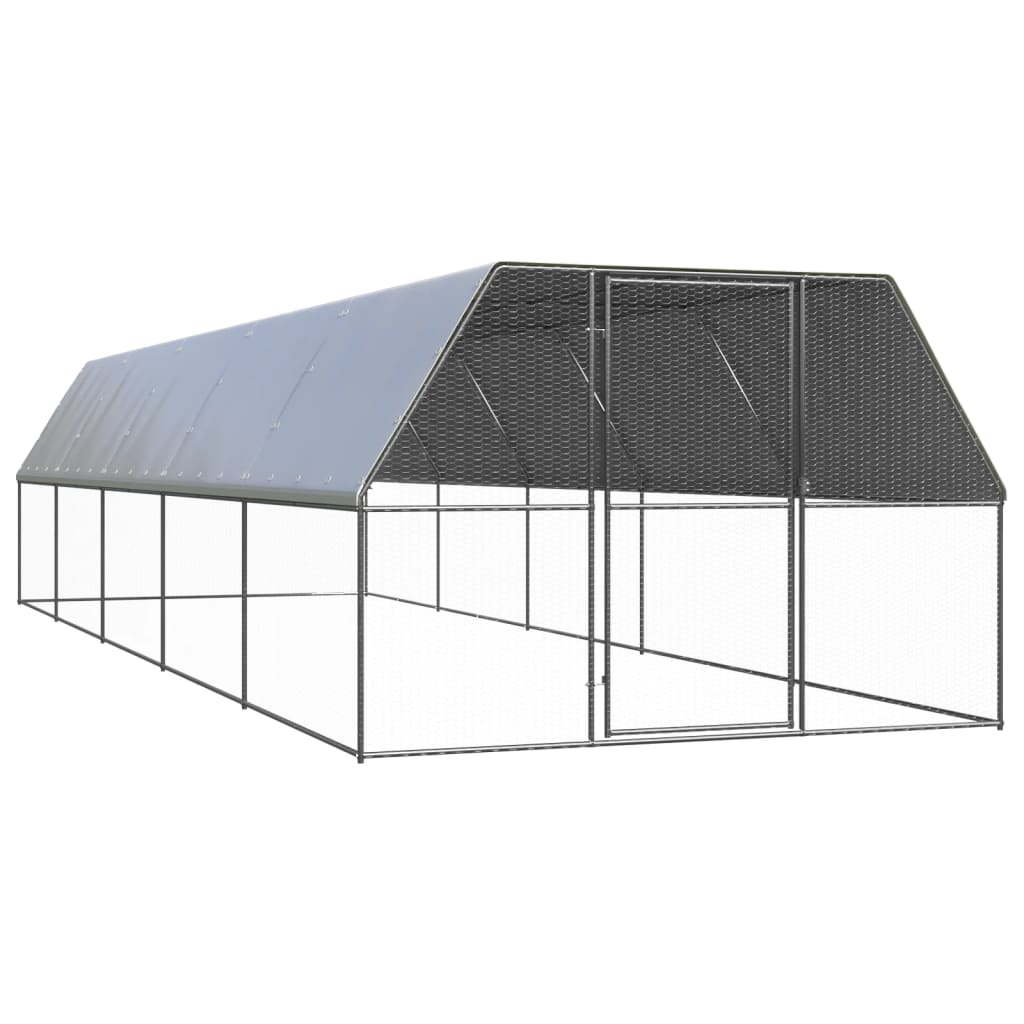Outdoor-Hühnerkäfig 2x4x2 m Verzinkter Stahl