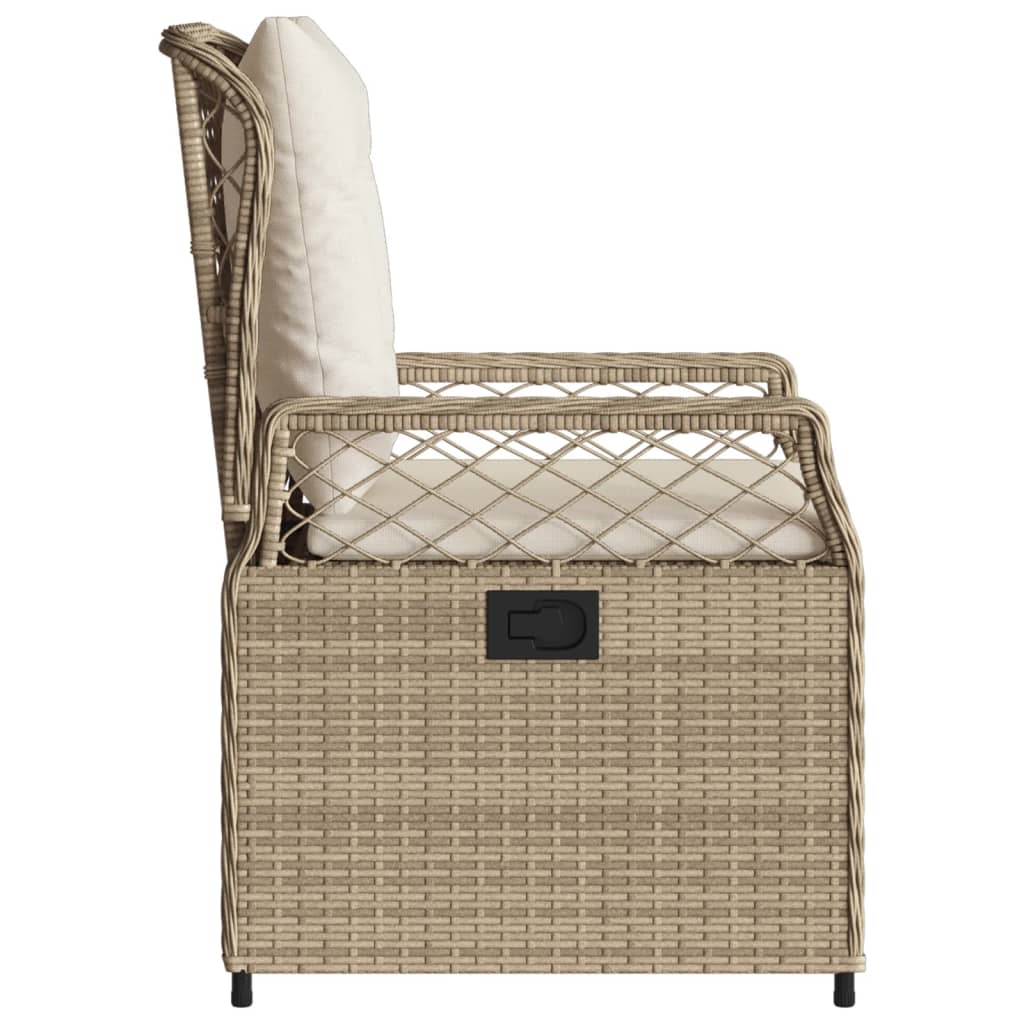 Gartensessel 2 Stk. Verstellbar Schwarz Poly Rattan