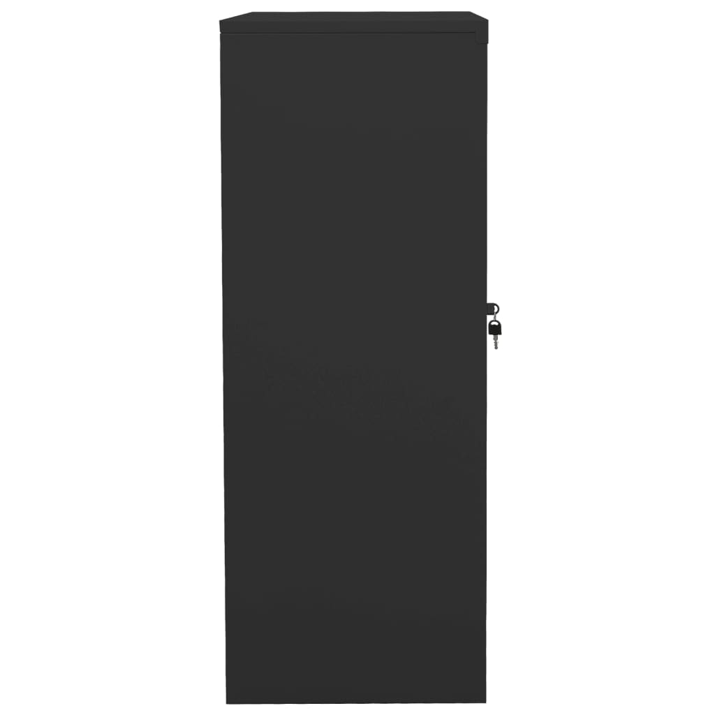 Büroschrank mit Pflanzkasten Hellgrau 90x40x128 cm Stahl