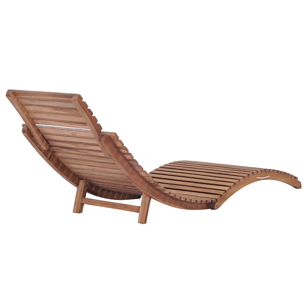 Sonnenliege Braun 198 x 55 x 58,5 cm Massivholz Teak