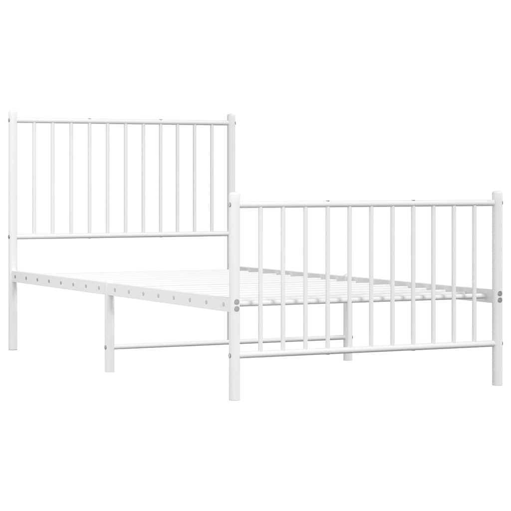 Bettgestell Metall Schwarz 75x190 cm