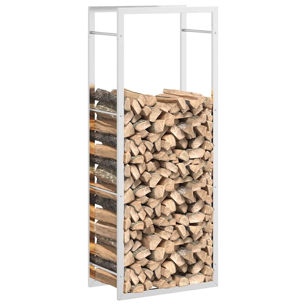 Brennholzregal 50x28x94 cm Edelstahl