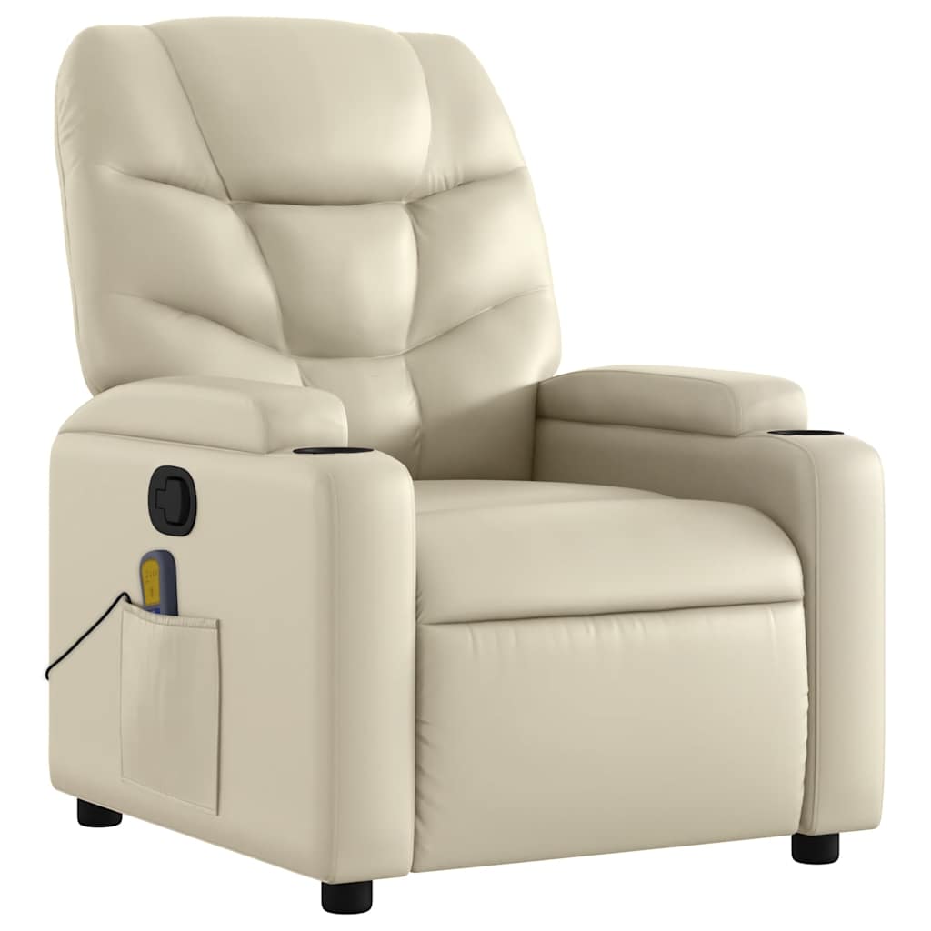 Massage-Relaxsessel, Kunstleder, Schwarz