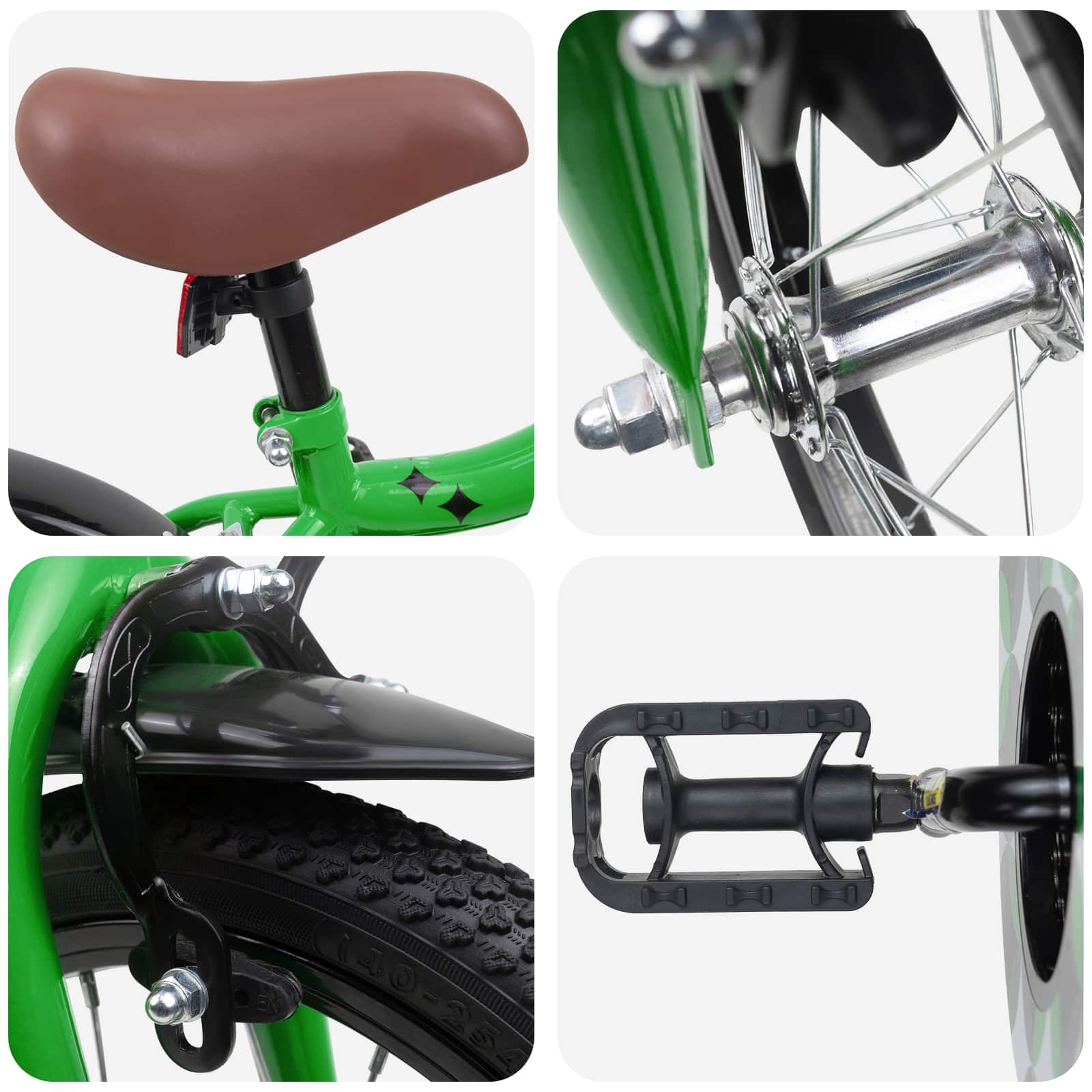 Kinderfahrrad 12 Zoll für 2-4 Jahre alt Schwarz