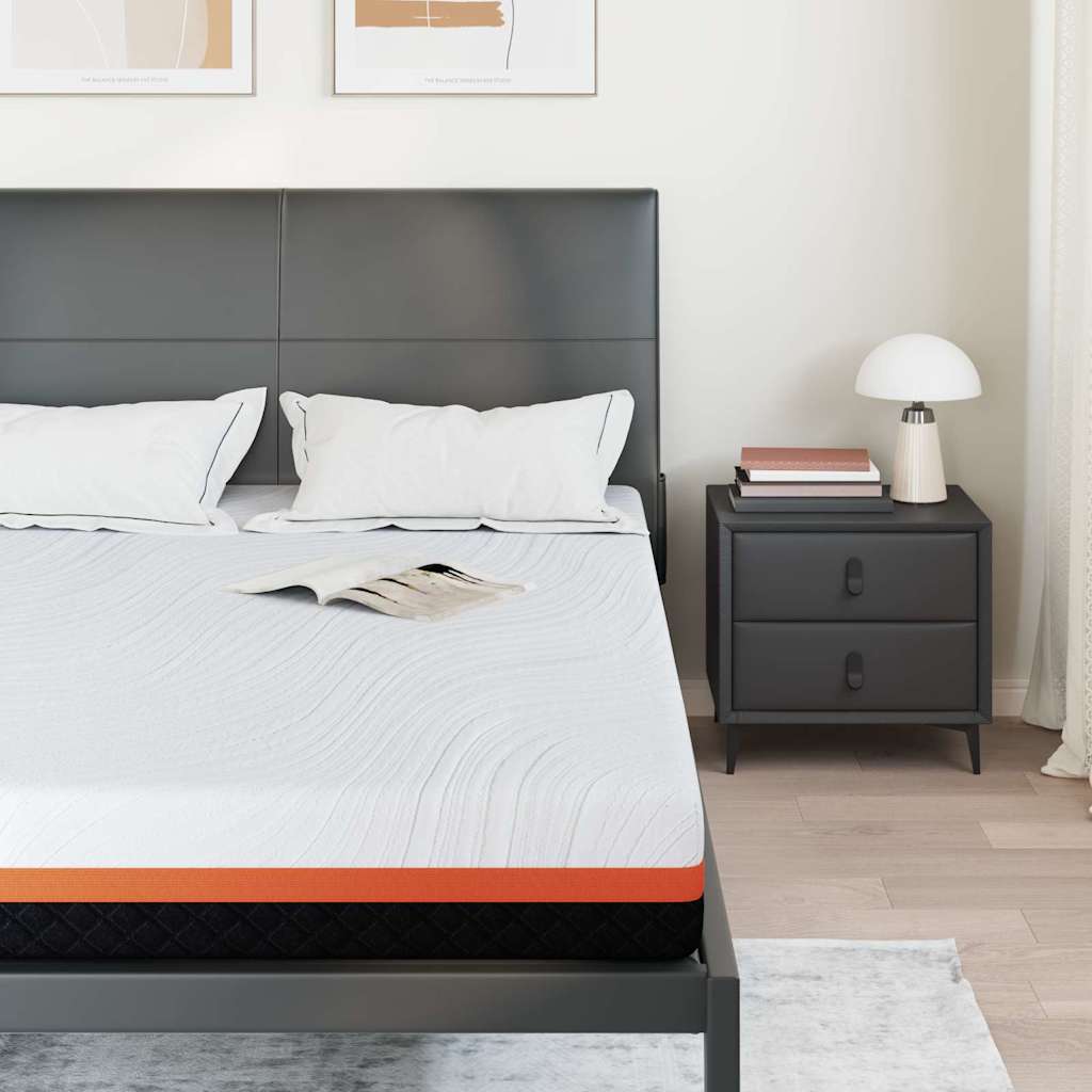 Matratze Weiß und Schwarz 80 x 160 cm Jacquard-Stoff