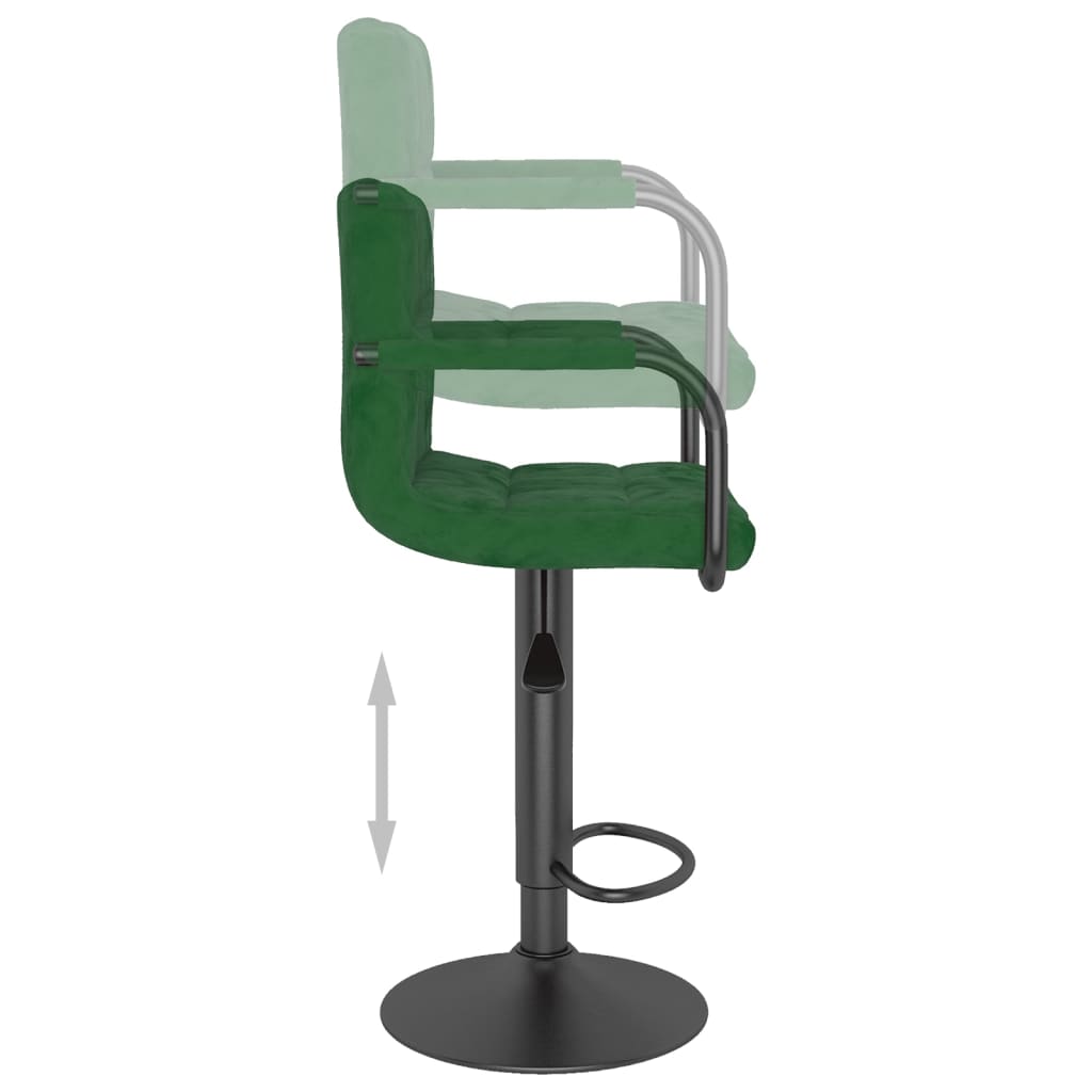 Barhocker 2 Stk. Blau Samt