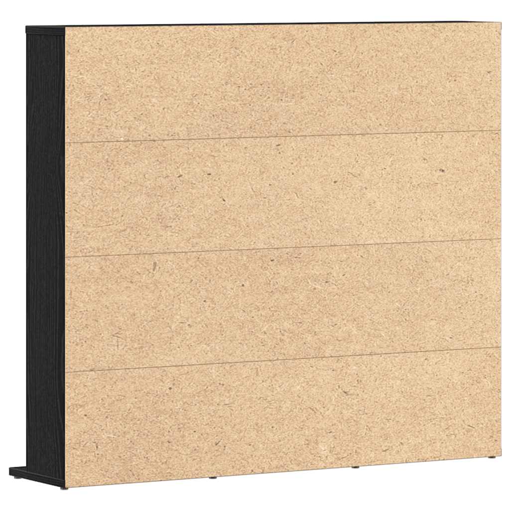 CD Regal Schwarz Eichen-Optik 101 x 23 x 177,5 cm Holzwerkstoff