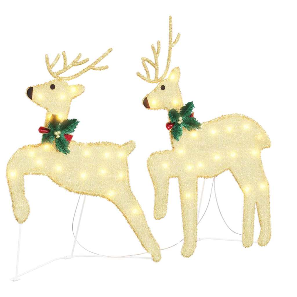 LED Rentiere 4 pcs Gold Stoff