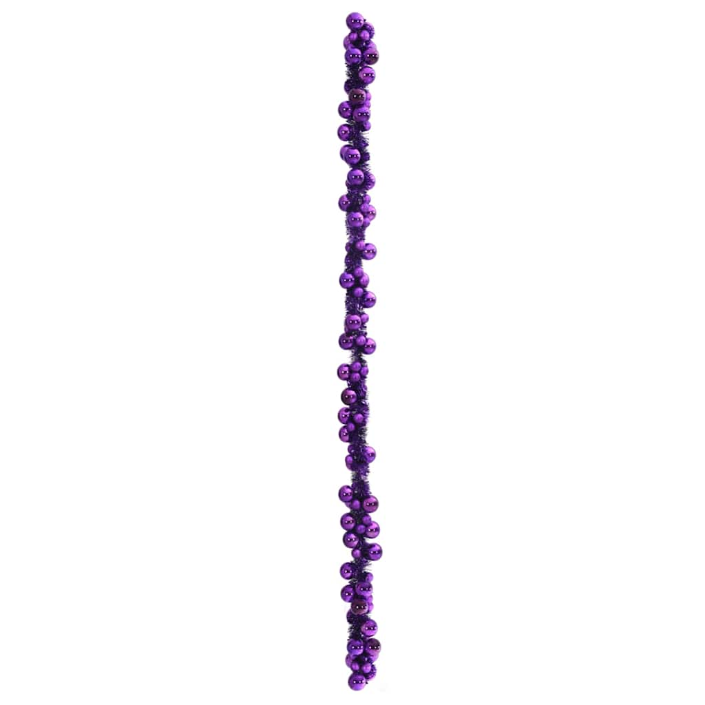 Weihnachtskugelgirlande Schwarz 186 cm Polystyrol