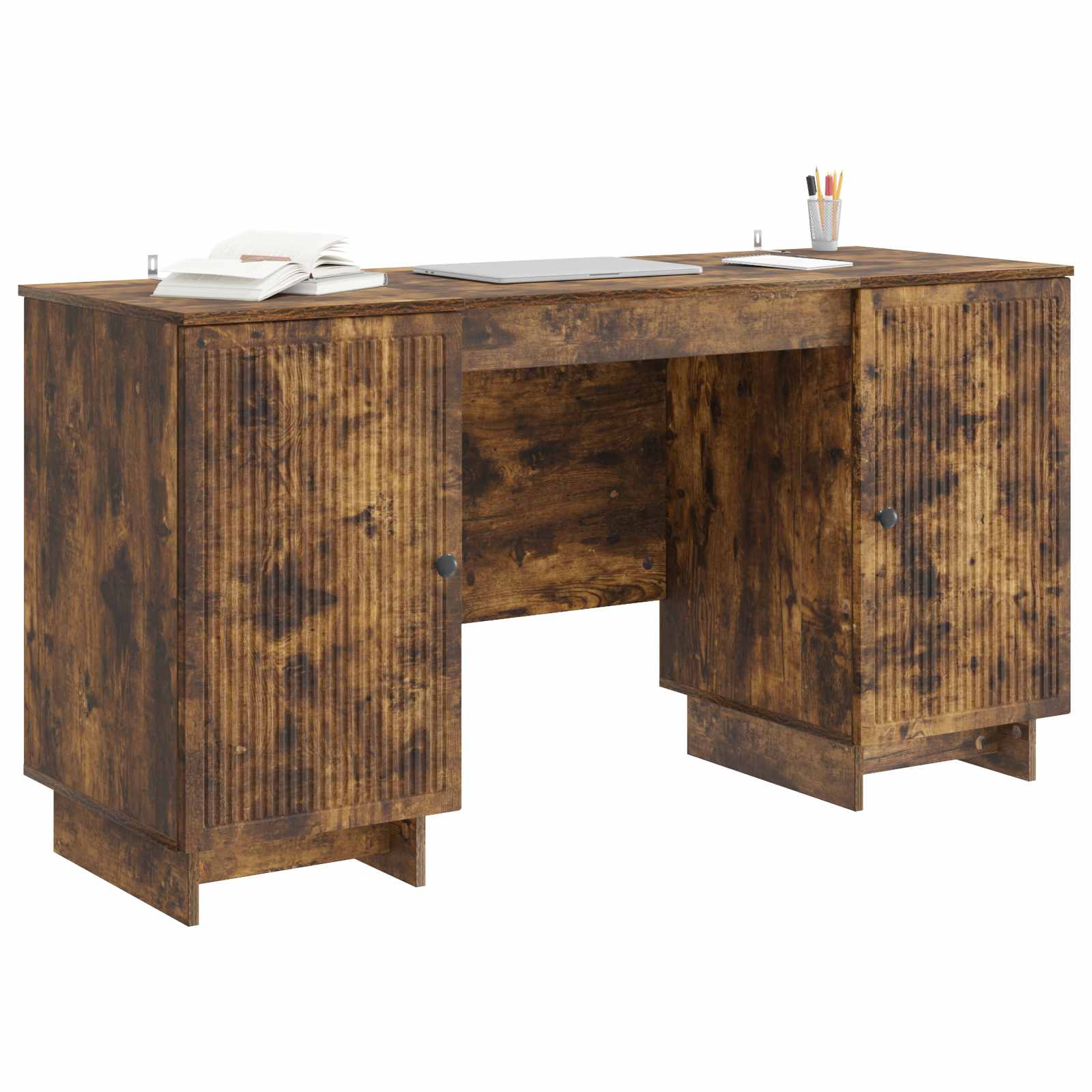 Schreibtisch Schwarz Holzwerkstoff 142,5 x 50 x 75 cm