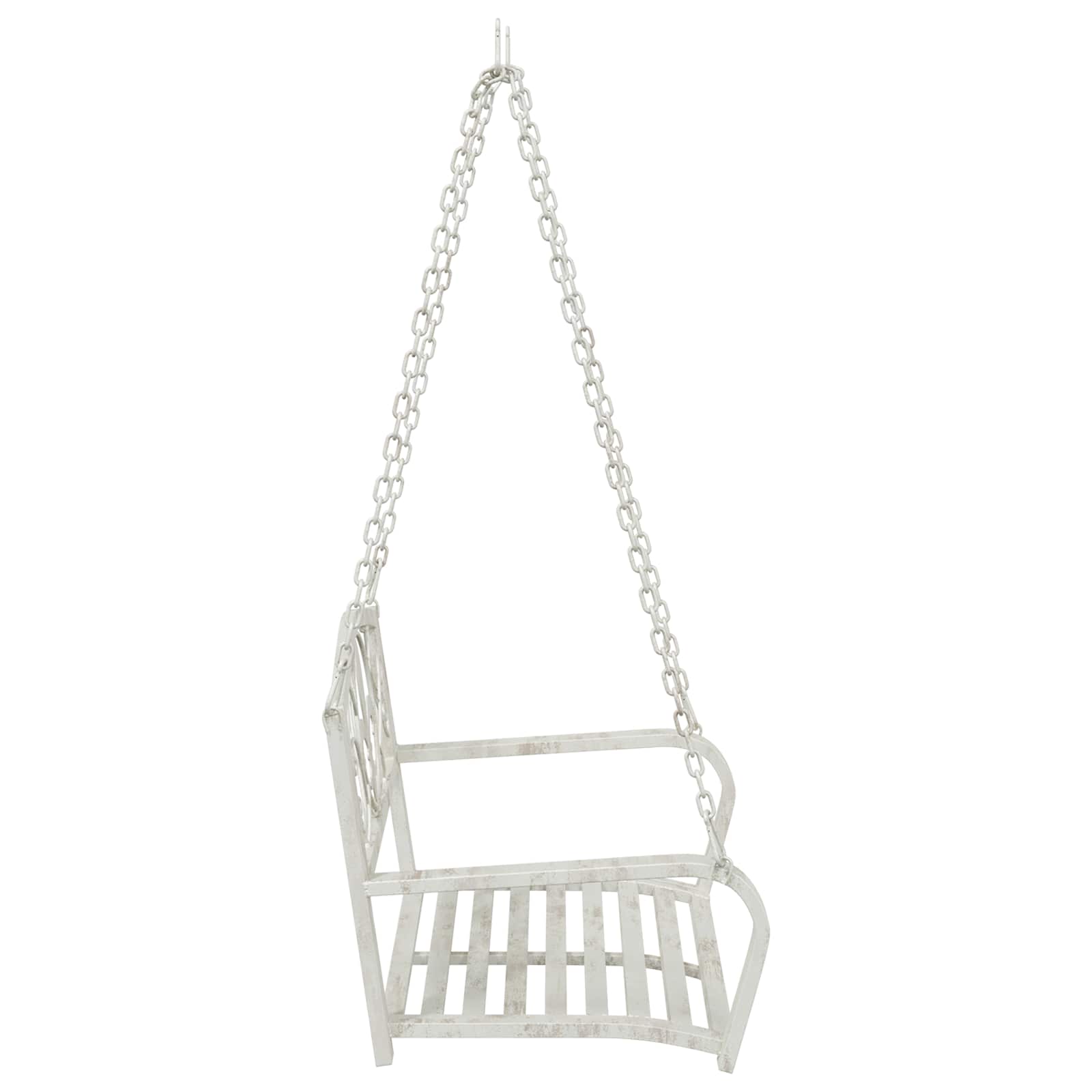 Schaukelbank Stahl 71 x 75 x 59 cm Antik Weiß