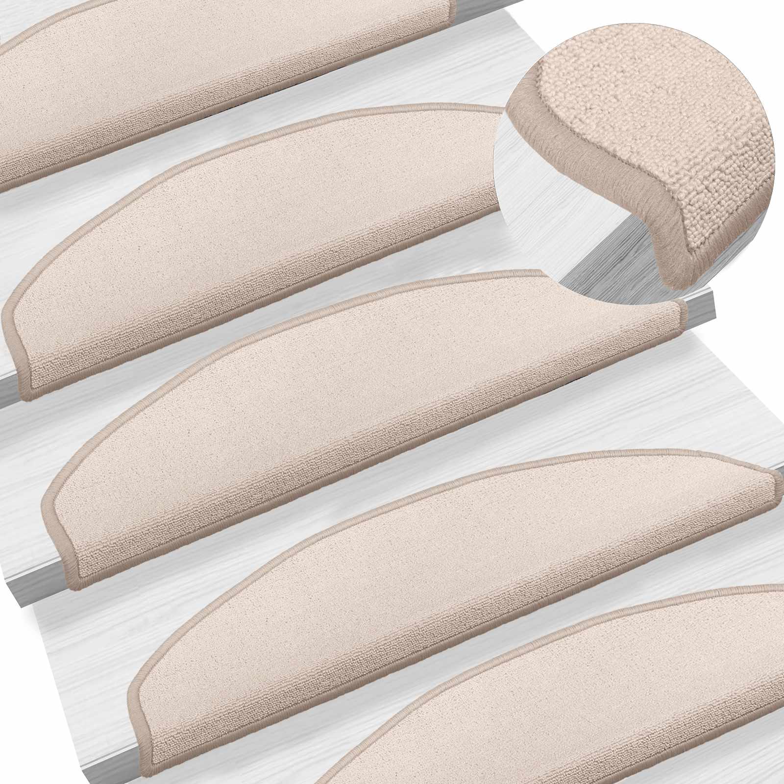 Stufenmatten 15 Stk. 56x17x3 cm Anthrazit Halbrund