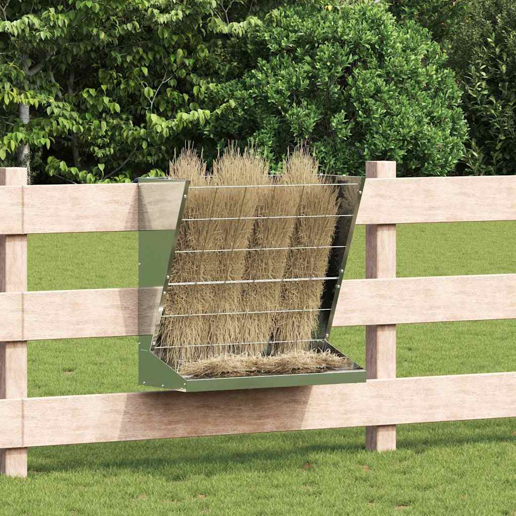 Heu Futterspender Schwarz 71 x 33 x 70 cm Kaltgewalzter Stahl
