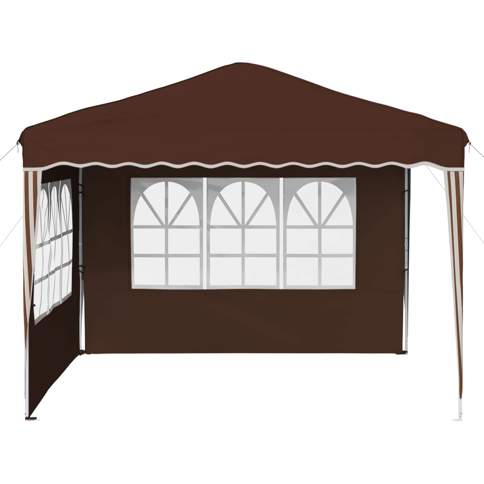 Pop-up Partyzelt 288 x 288 x 245 cm Creme Oxford-Stoff