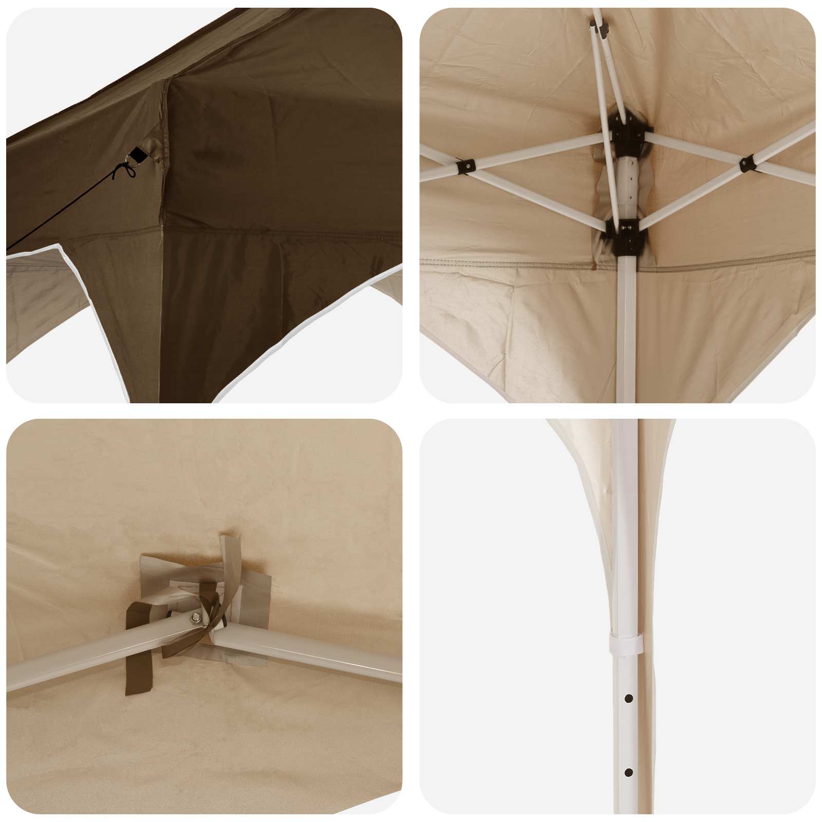 Pop-up Partyzelt 575 x 288 x 245 cm Creme Oxford-Stoff