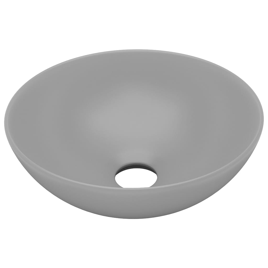 Waschbecken 28 x 10 cm Keramik Silbern