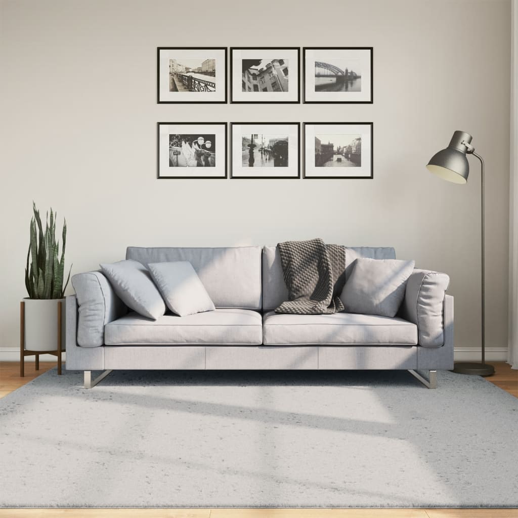 Teppich HUARTE Kurzflor Weich und Waschbar Anthrazit 60x110 cm