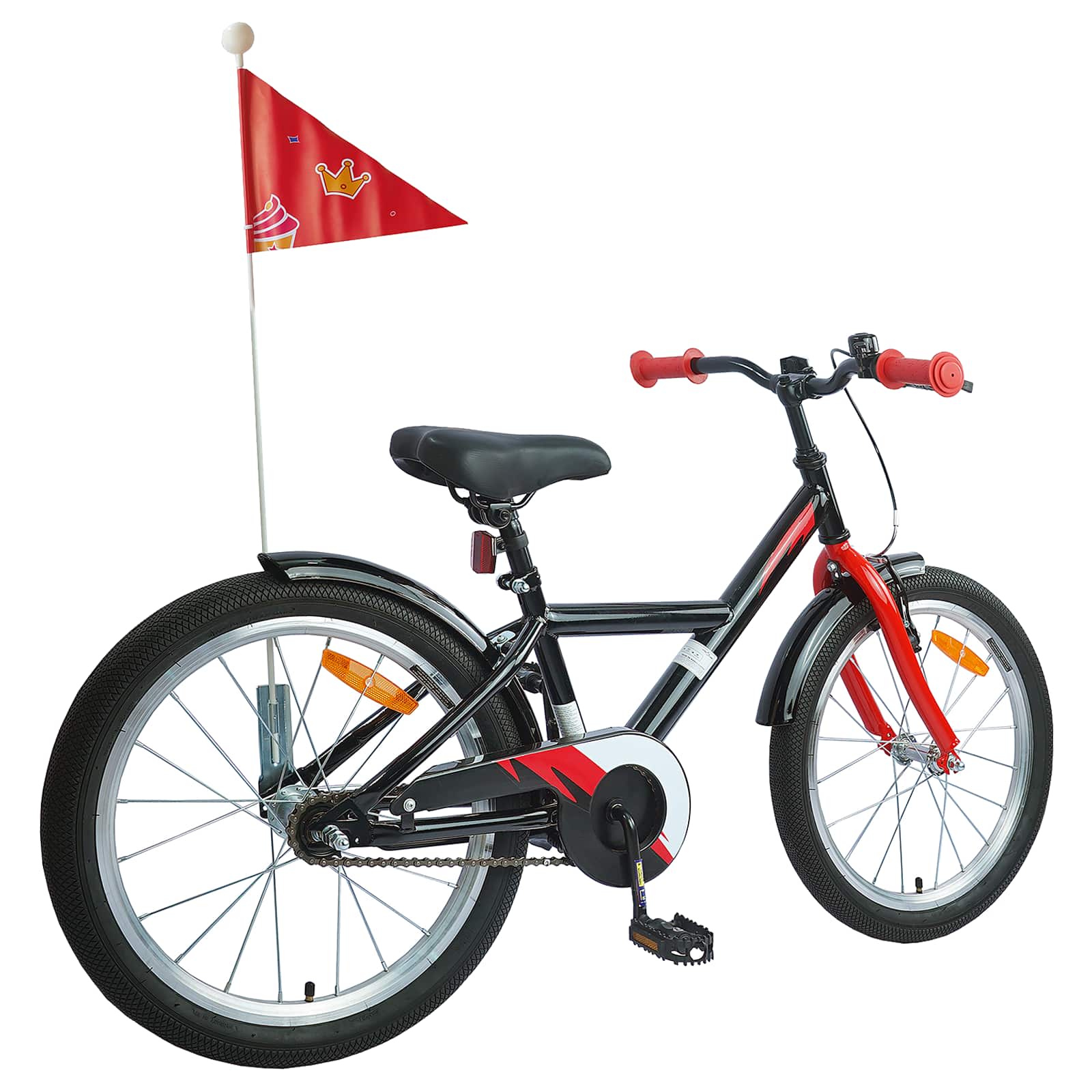 Kinderfahrrad 12 Zoll für 2-4 Jahre alt Schwarz