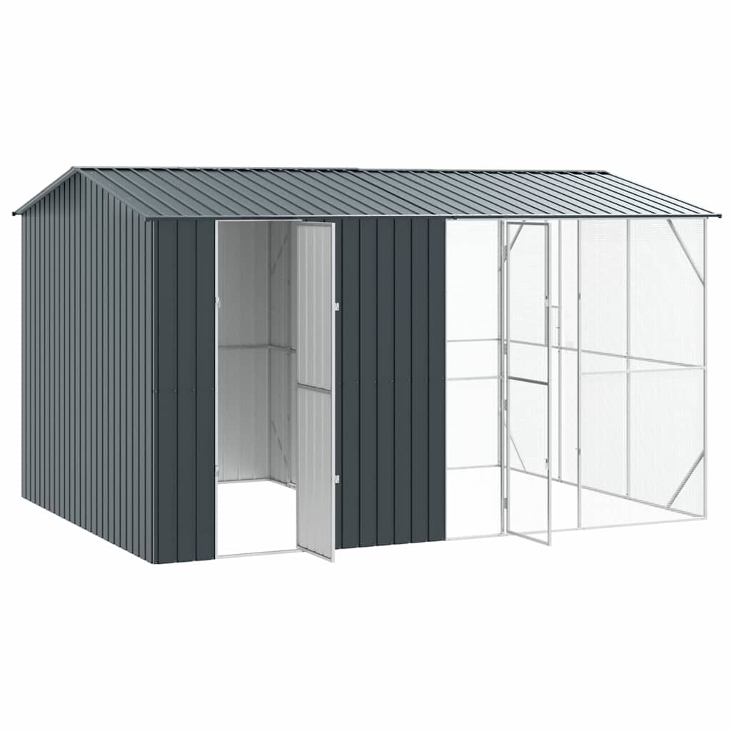 Vogelkäfig Anthrazit 422 x 103 x 142 cm Verzinkter Stahl