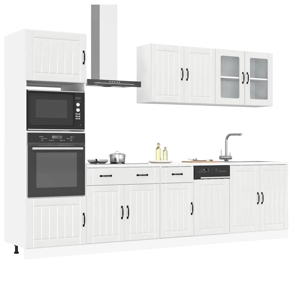 7-tlg. Küchenschrank-Set Kalmar Weiß Holzwerkstoff