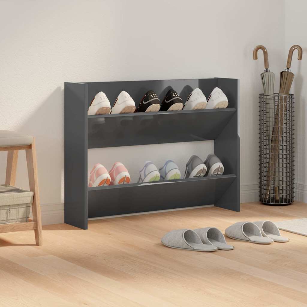 Wand-Schuhschränke 4 Stk. Weiß 60x18x60 cm Holzwerkstoff