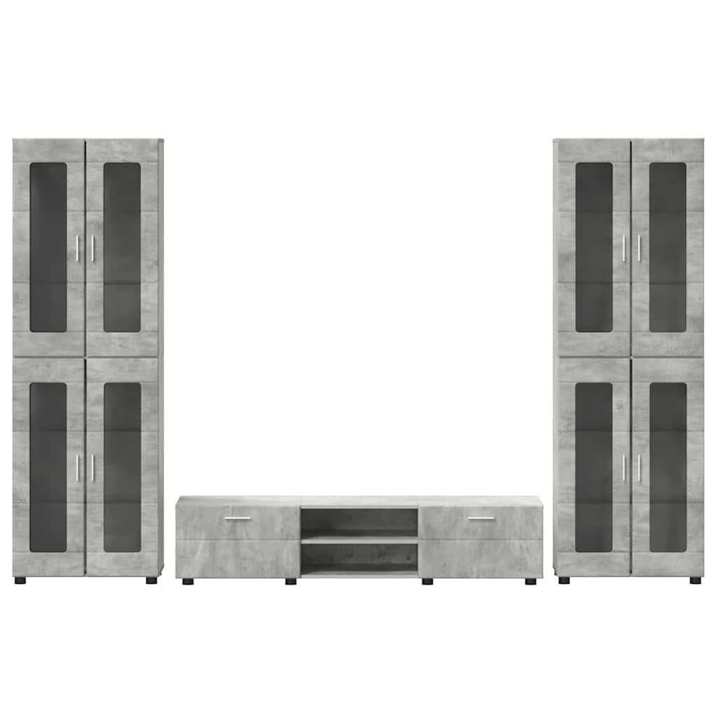 Highboard mit Regal FLORIN Weiß 60 x 35 x 182 cm Holzwerkstoff